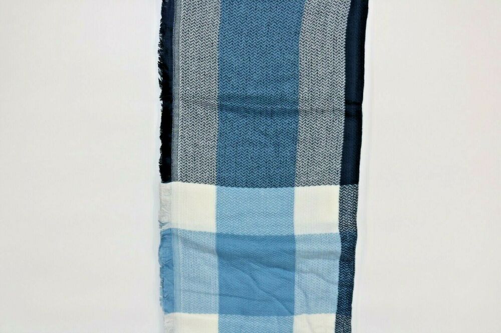 Women’s MultiTone Blue White Plaid Scarf